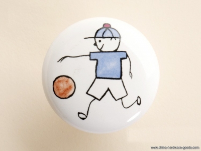 10pcs furniture hardware ceramic child basketball junior kitchen drawer knobs(diameter:38mm) [Door knobs|pulls-2197]