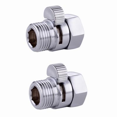 2 pieces shower pressue valve solid brass water control valve shut off valve for bidet sprayer or shower head [bathroom-accessory-1448]
