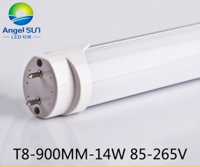 20pcs/lot led tube t8 lamp 3ft bulb replace to existing fluorescent fixtures compatible with inductive ballast [3ft-0-9m-14w-765]