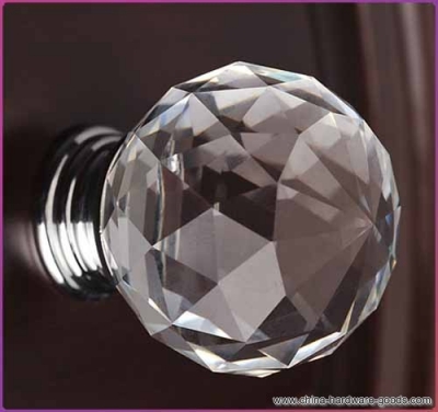 30mm round clear crystal sparkle diamond cabinet knobs and handles dresser drawer handles door knob [Door knobs|pulls-2460]
