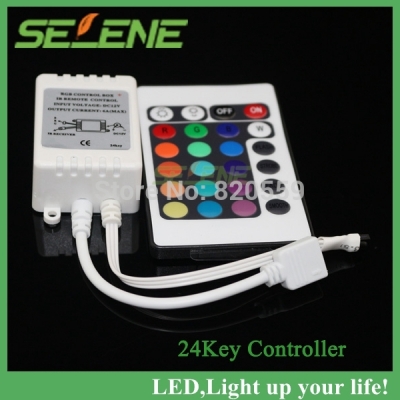 5pcs/lot dc12v 24 keys ir remote controller for smd3528 smd5050 rgb led strip lights mini controller