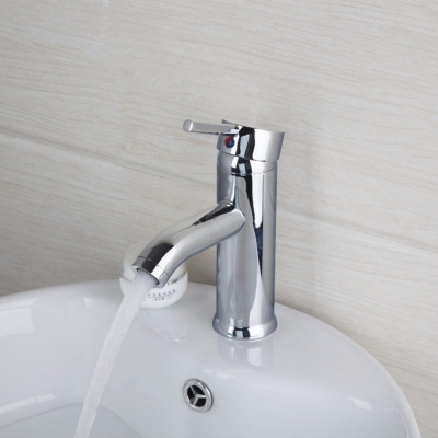 8340/22 1pcs single handle sink mixer tap polished chrome waterfall bathroom basin faucet fashion style whole