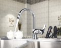8472 construction & real estate polished chrome single hole swivel kitchen sink basin mixer sink vessel tap faucets