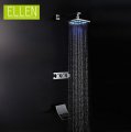 bath led shower set wall mounted waterfall bath shower set with led rainfall shower mixer