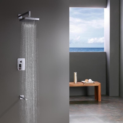 brass wall mounted shower faucets polished chrome shower els bathroom cold mixer water tap torneira chuveiro ducha