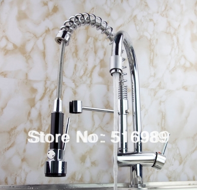 chrome pull out down spray stream deck mount double handles wash basin sink vessel kitchen torneira cozinha tap mixer faucet h2 [pull-up-amp-down-kitchen-8147]