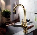 copper gold plated kitchen sink zirconium rotating fashion antique gold brass sink faucet torneira banheiro chuveiro grifo