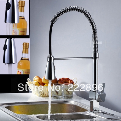 copper sink chrome single lever kitchen square faucet pull out mixer kitchen water tap lanos torneira cozinha grifos cocina [deck-mounted-kitchen-faucets-3079]
