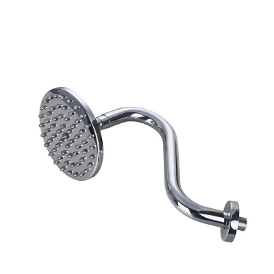 curved shower arm round 6" a grade abs plastic shower head wall mounted shower heads d0225619 [normal-shower-head-7410]