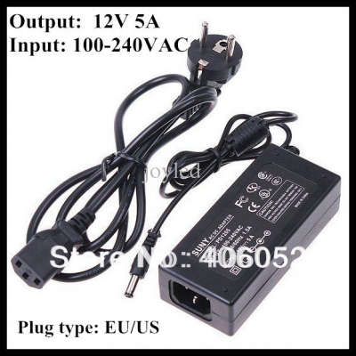 dcled power supply charger transformer adapter 12v 6a 110v 220v to for rgb strip 5050 3528 eu us cord plug socket [bicycle-lights-2100]