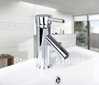 deck mounted bathroom bathtub basin mixer tap polished chrome faucet 8051a