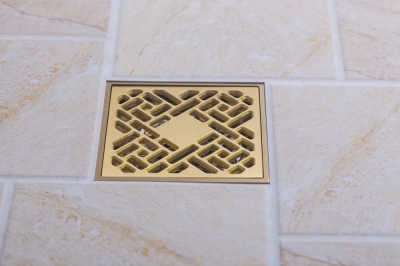 e-pak hello golden polished square floor drain dreno de assoalho 5404/4 square water waster drain solid brass [others-7592]
