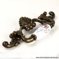 european rural style cabinet pull modern ceramic black funiture handle tulip buterfly shaped drawer and closet knob
