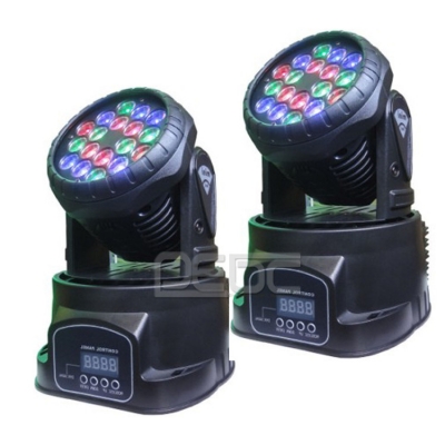 eyourlife 18x3w mini led moving head stage light 4ch 54w rgb light dmx controller special lighting effect [led-moving-head-5779]
