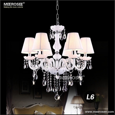 glass clear crystal lighting amber crystal pendants light fitting champagne lustre of living lampshade 6 arms mds01