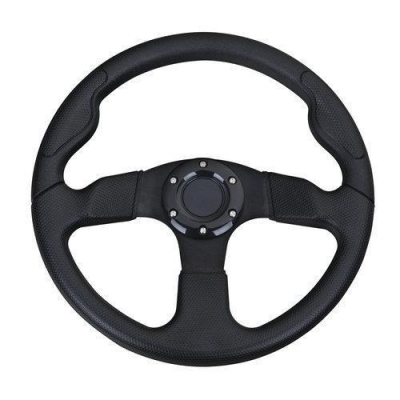 hello car steering wheel black pu hole-digging breathable q23 slip-resistant universal supplies car accessories