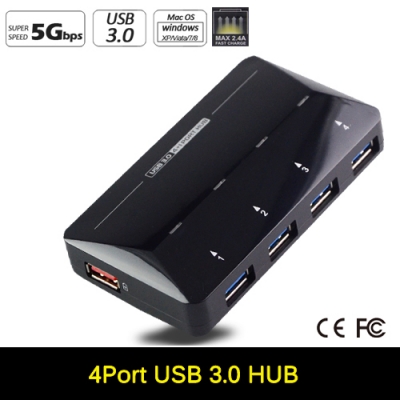 high speed 4 port usb 3.0 hub with eu/us/uk/au power adapter cable portable usb hub for apple macbook air pc laptop