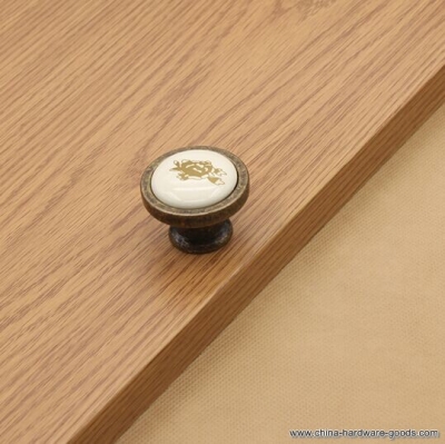 kichen cabinet knob pull handle ceramic drawer pull knob antique brass bronze dresser wardrobe furniture handles pull knobs