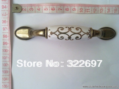 kl18208 96mm bronze ceramic cabinet furniture single hole handle and knob [Door knobs|pulls-787]