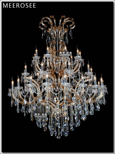 large luxurious el maria theresa crystal chandelier lights amber lighting fixture antique hanging lamp with 37 lights