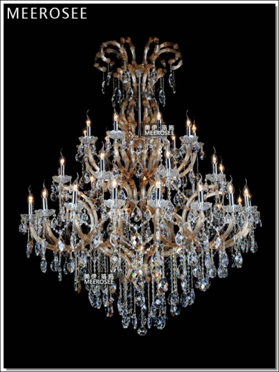 large luxurious el maria theresa crystal chandelier lights amber lighting fixture antique hanging lamp with 37 lights [large-chandeliers-4490]