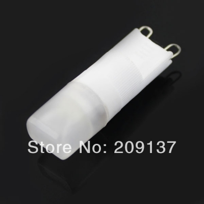mini 10pcs g9 220v 3w led ceramic crystal lamps corn bulb chandelier cob spot light cool/warm white 360 degree
