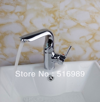 new modern swivel 360 spout spray kitchen bar sink faucet chrome finished