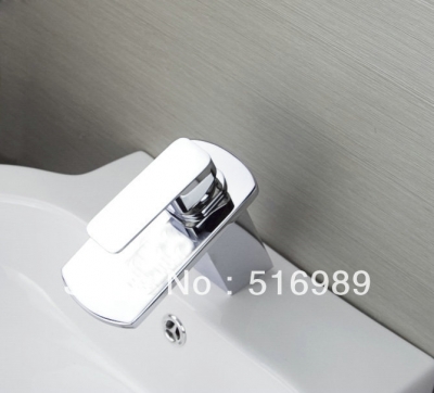 new single hole chrome water tap basin kitchen bath wash basin faucet ln061704 [waterfall-spout-faucet-9515]
