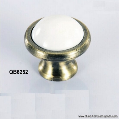 qb6252 single hole white popular ceramic cabinet cupboard knob wardrobe door pulls handles