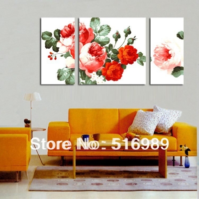 red flower abstract huge wall decor oil painting on art canvas(no frame) bree 005