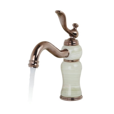 rose golden ceramice wash basin vessel vanity torneira waterfall bathroom 92635 single handle deck mounted sink tap mixer faucet [bathroom-mixer-faucet-1929]