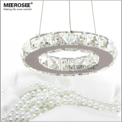 silver crystal ring led chandelier crystal lamp / light / lighting fixture modern led circle light for dinning room bedreoom