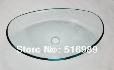 transparent bathroom artistic tempered glass vessel vanity hand print color sink bowl tree138