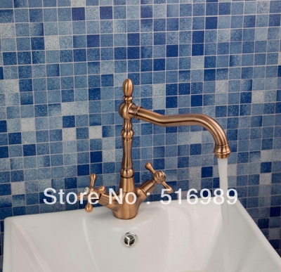 watertap copper antique bathroom kitchen basin rotatable mixer sink brass faucet sam177