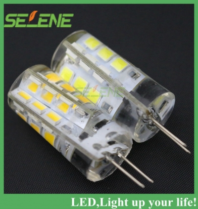 10pcs energy-saving slicone mini spotlight 12v g4 3w 300lm 24-led smd 2835 led light bulb led corn light [g4-lamp-3463]