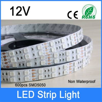 120leds/m double row smd 5050 led strip 12v silicone tube flexible light 5meter/lot warm white cold white and rgb [led-strip-6105]