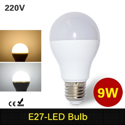 1pcs new arrival 9w e27 led energy saving lamp ac 220v 5730 smd led bulb chandelier light for new year home lighting a60 [hight-quality-ball-bulb-3935]