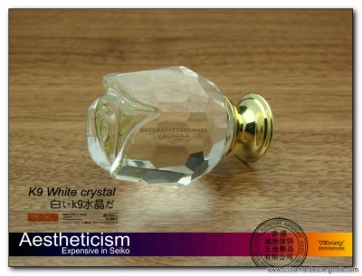 (4 pieces/lot) 25mm viborg k9 glass crystal knobs drawer handle& cabinet knobs &drawer knobs, sa-965l-pvd-25