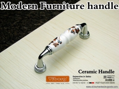(4 pieces/lot) 96mm viborg ceramic+zinc alloy drawer handles & cabinet handles &drawer pulls & cabinet pulls, t-8105p-96