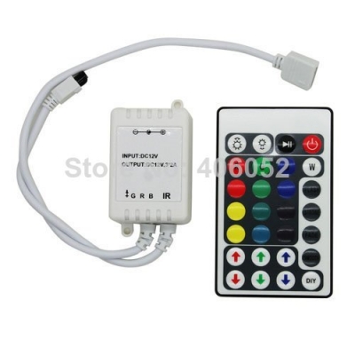 4pcs/lot dc 5-24v 28 keys wireless ir remote rgb led mini controller dimmer for led strip 5050 3528
