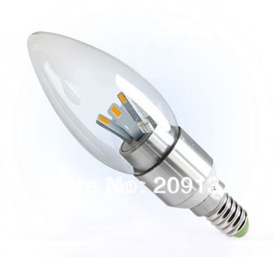 50pcs/lot e14 e12 5w 6 leds white/warm white high power led bulb lamp candle light energy saving
