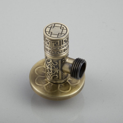 5670a new arrival copper antique triangle water valve carved 4 thickening inlet valve [others-7560]