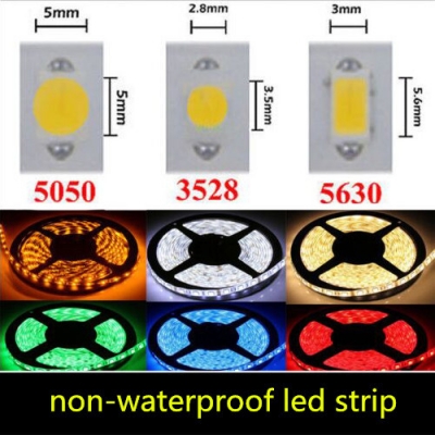 5m/roll 300leds 3528 5050 5630 smd led flexible strip string ribbon light tape roll lamp rgb white warm white red green blue [5630-smd-series-857]