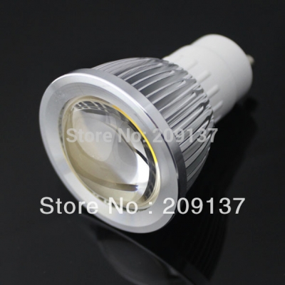 5w gu10 cob led high power dimmable warm white/cool white spot light lamp 85v-265v