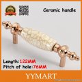 76mm new gold marble ceramic zinc alloy furniture hardware cupboard handle kitchen cabinets knobs 15jd953