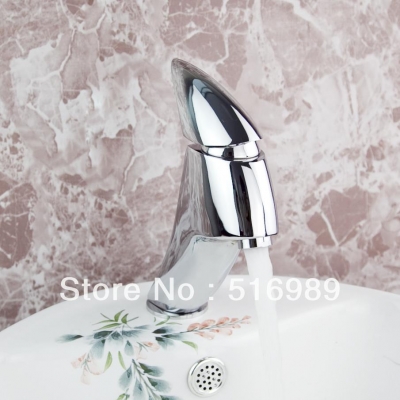 chrome finish single handle centerset bathroom sink faucet mixer and cold water tree902