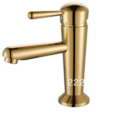 classic design solid brass gold bathroom faucets single handle mixer include 2pcs of hose torneira [deck-mounted-basin-faucets-2929]