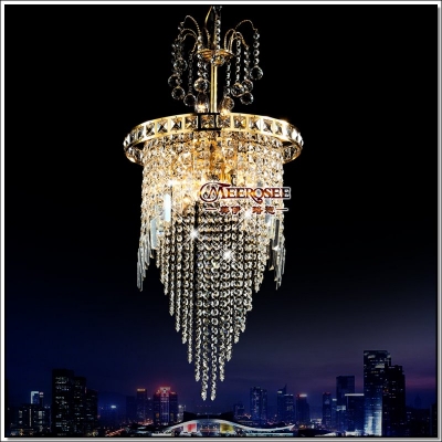 classic silver crystal chandelier light / lamp/ lighting fixture gold color light for lobby, foyer, staircase md8560