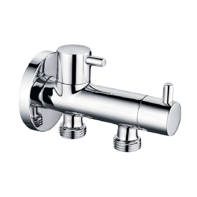 cooper single inlet hole double outlet hole double control bathroom three way angle valve bd288