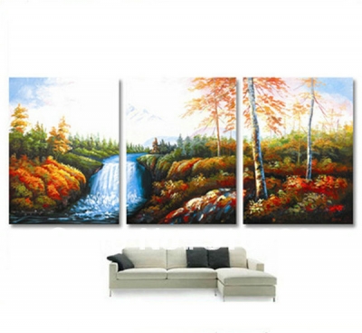 creek new brand modern 3 pcs oil painting on canvas home decorative art georij